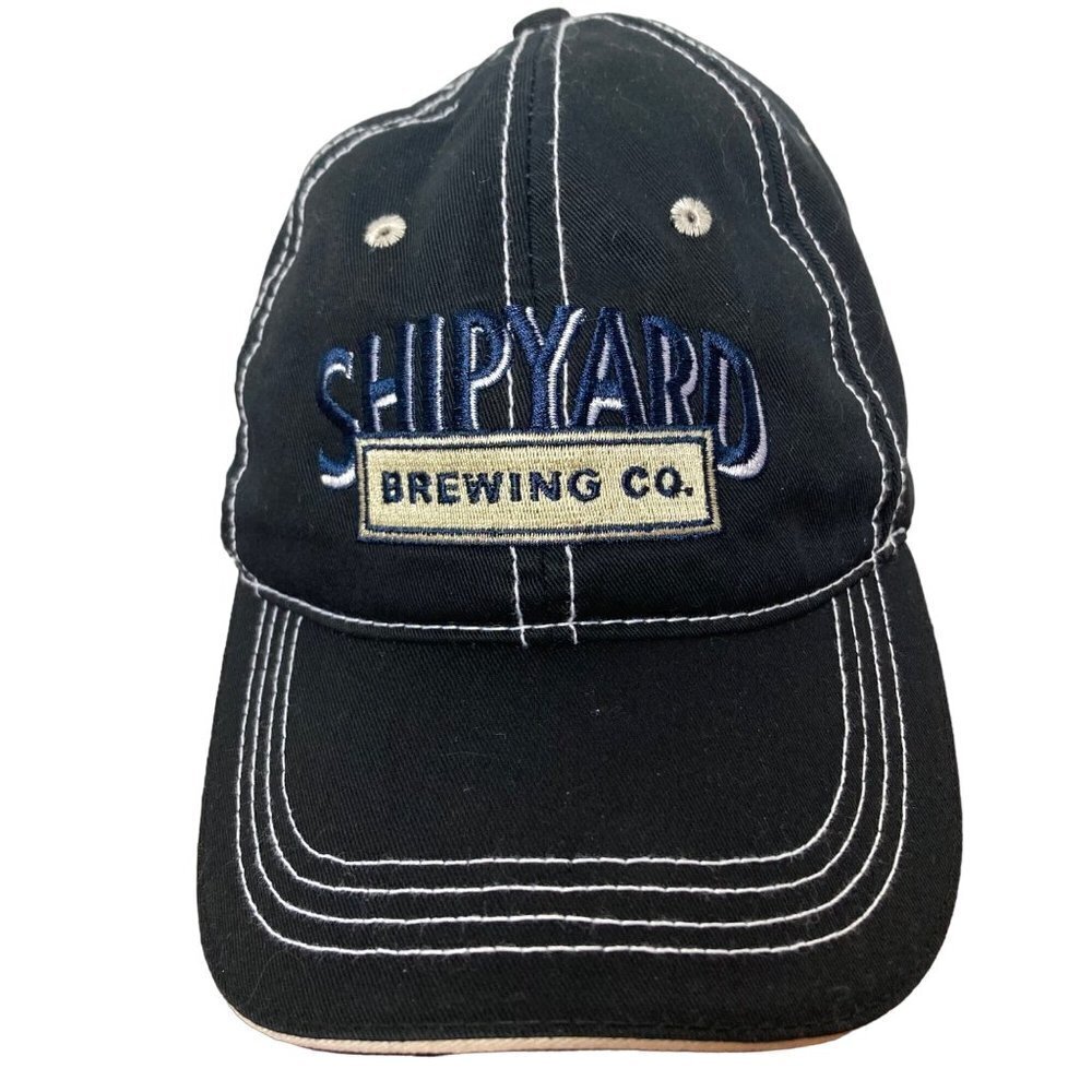 Shipyard Brewing Co Hat Adjustable Snapback Portland Maine Cap Lid Beer Black